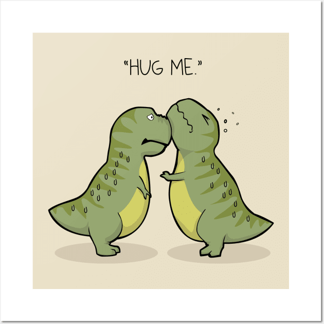 Dinosaur hugs, short arms issue. Wall Art by BOEC Gear